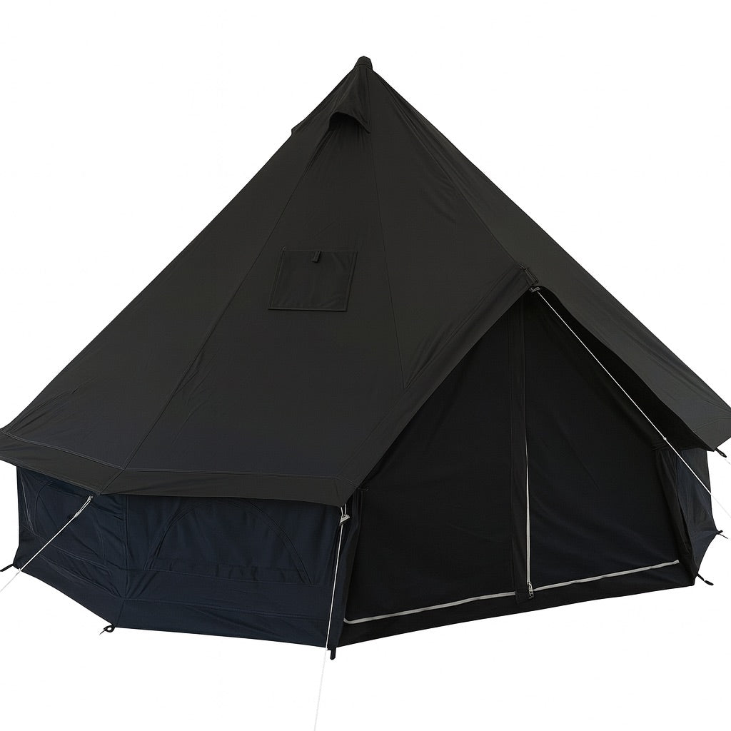 เต็นท์กระโจมสีดำพรีเมียม ไม่มีเสากลาง พื้นที่โล่ง แข็งแรง ใช้งานสะดวก - รูปที่ 8