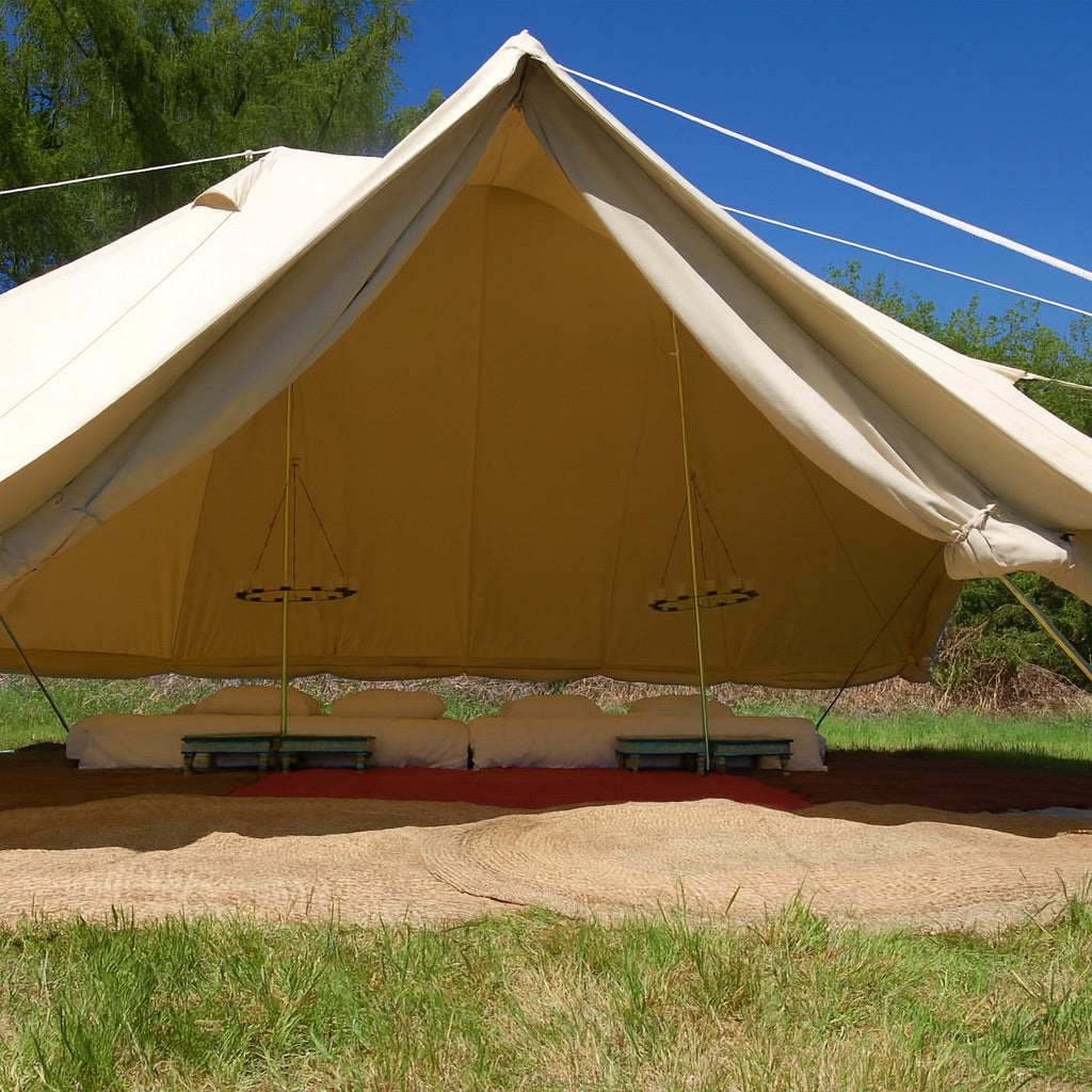 ฟรายชีทคลุมเต็นท์จักรพรรดิ Emperor Tent WimanAir ขนาด 4x6 เมตร ผลิตจากผ้าลายสก็อต
