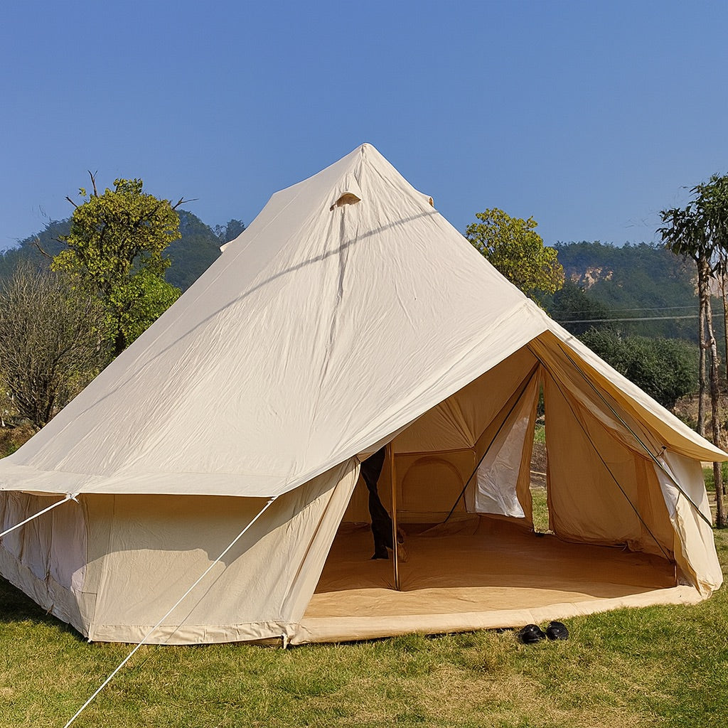 ฟรายชีทคลุมเต็นท์จักรพรรดิ Emperor Tent WimanAir ขนาด 4x6 เมตร ผลิตจากผ้าลายสก็อต