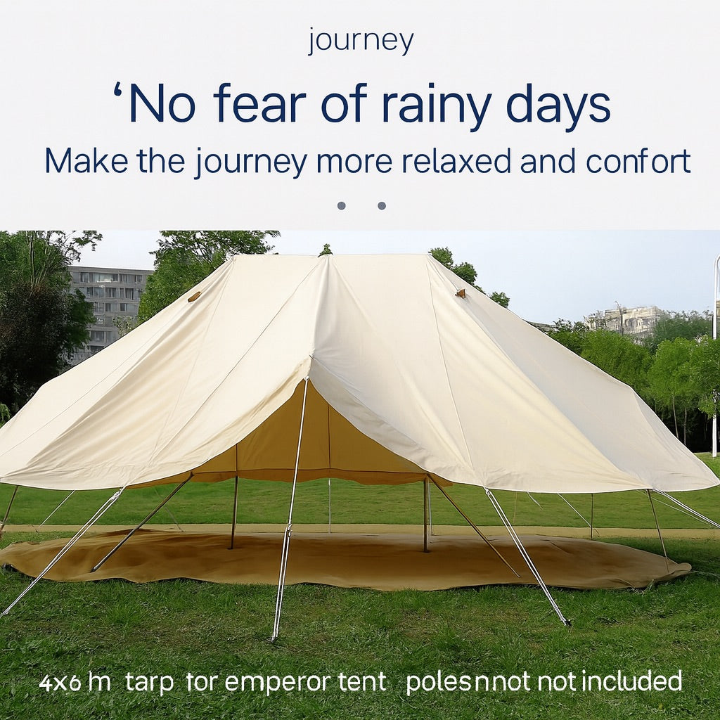 ฟรายชีทคลุมเต็นท์จักรพรรดิ Emperor Tent WimanAir ขนาด 4x6 เมตร ผลิตจากผ้าลายสก็อต - รูปที่ 3