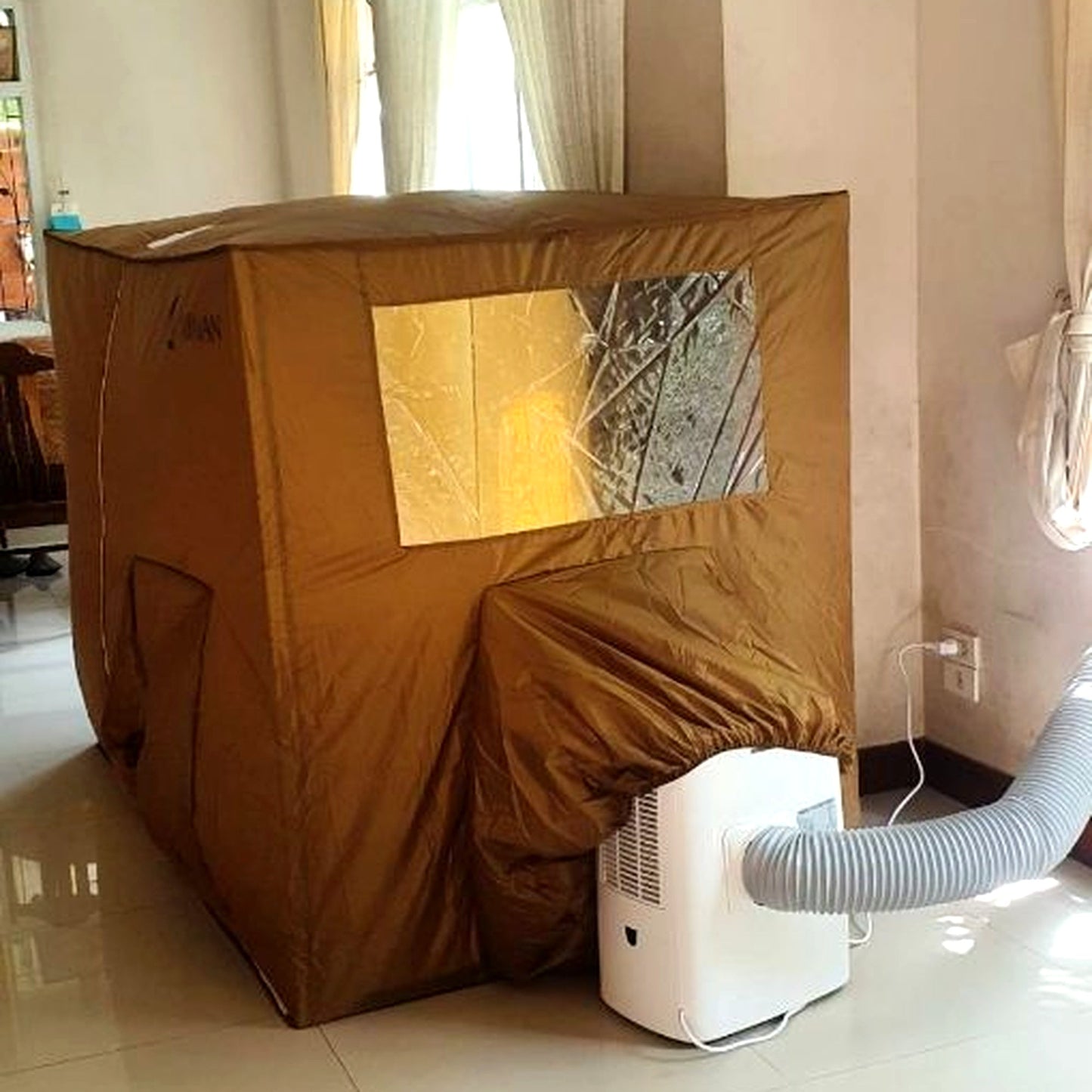 มุ้งแอร์วิมานแอร์ รุ่นสีน้ำตาล 4/5/6 ฟุต เก็บความเย็นดีเยี่ยม