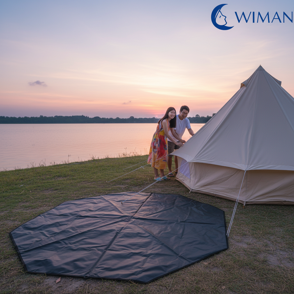 WIMAN AIR bell tent groundsheet 3/4/5 m — 100% waterproof PE, easy to clean - photo 4