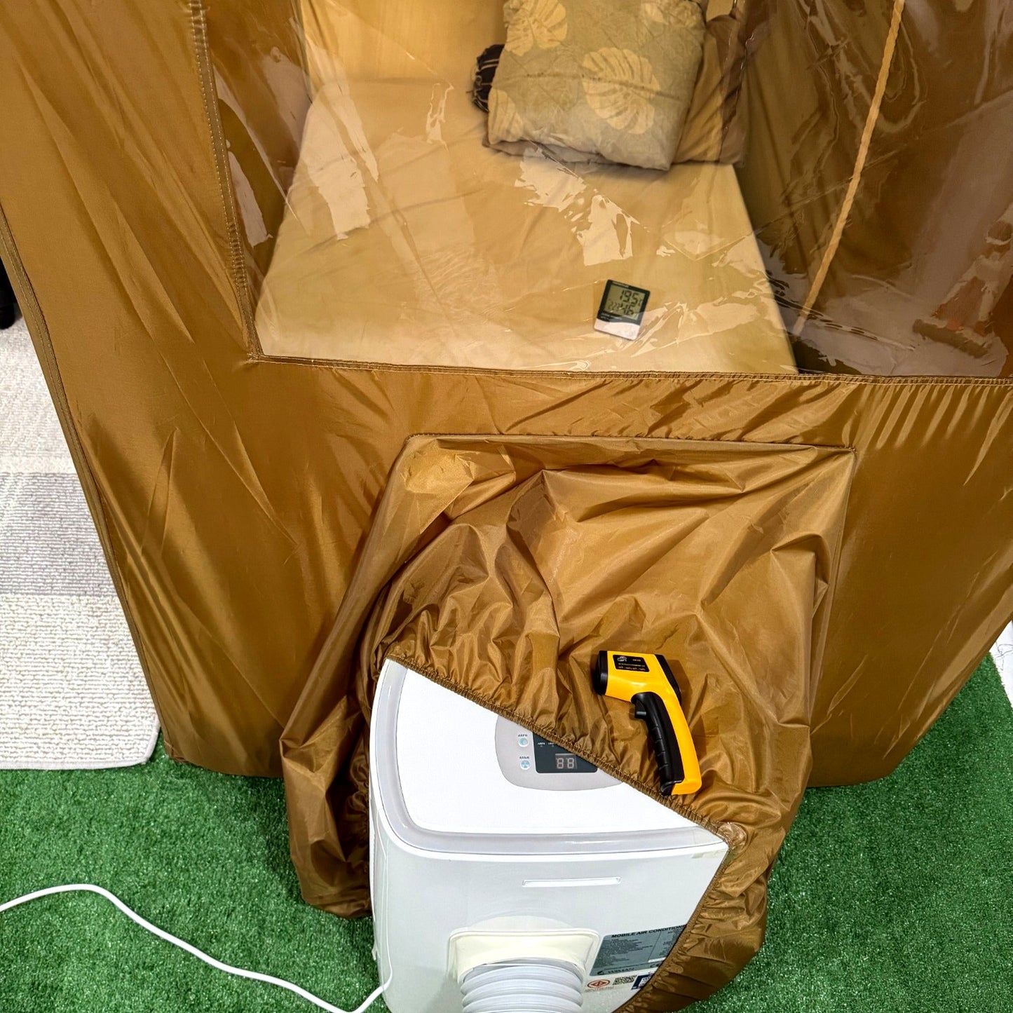 ชุดแอร์วิมานแอร์ 3000 บีทียู + มุ้งแอร์สีน้ำตาล 4/5/6 ฟุต