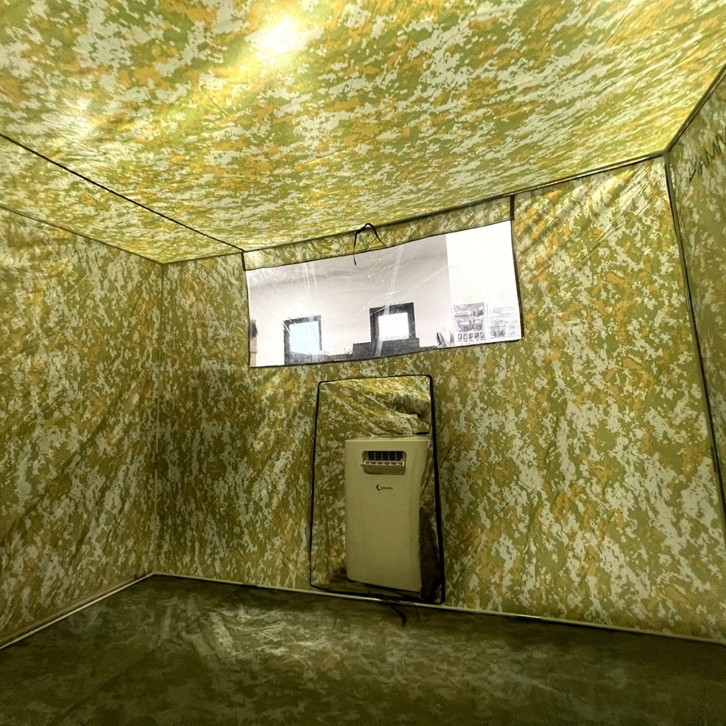 ชุดแอร์เคลื่อนที่ WIMAN AIR 3000 BTU + มุ้งแอร์ลายพราง 6 ฟุต เย็นจัด มอก.1529-2561