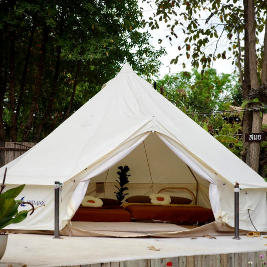 Canopy tent, no center pole, bell shape tent, Bell Tent Canvas Wiman