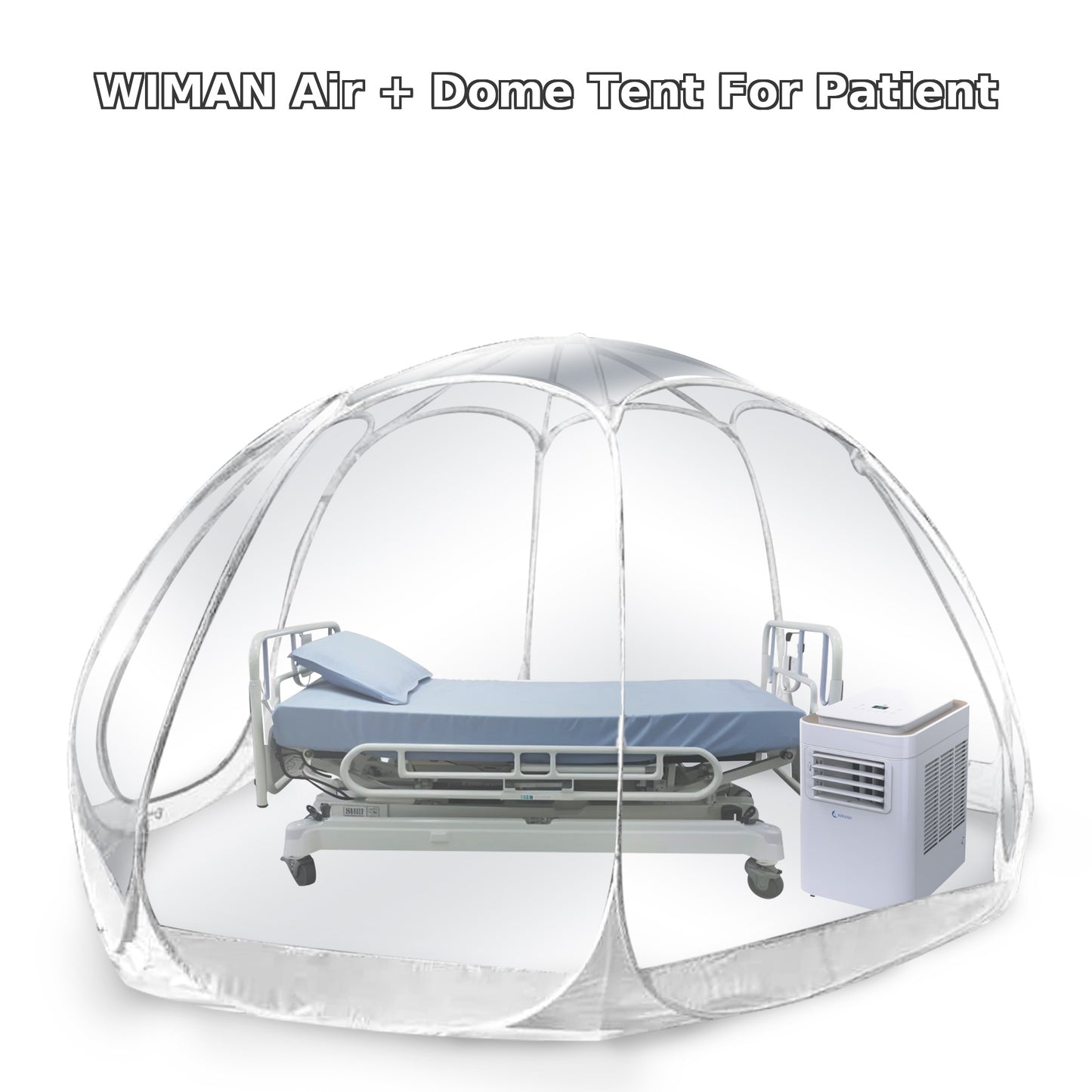 WIMAN แอร์พกพา + เต็นท์โดมใส (3000–18000 BTU, 3m/3.5m) เย็นเร็ว ประหยัดไฟ ควบคุมอุณหภูมิได้
