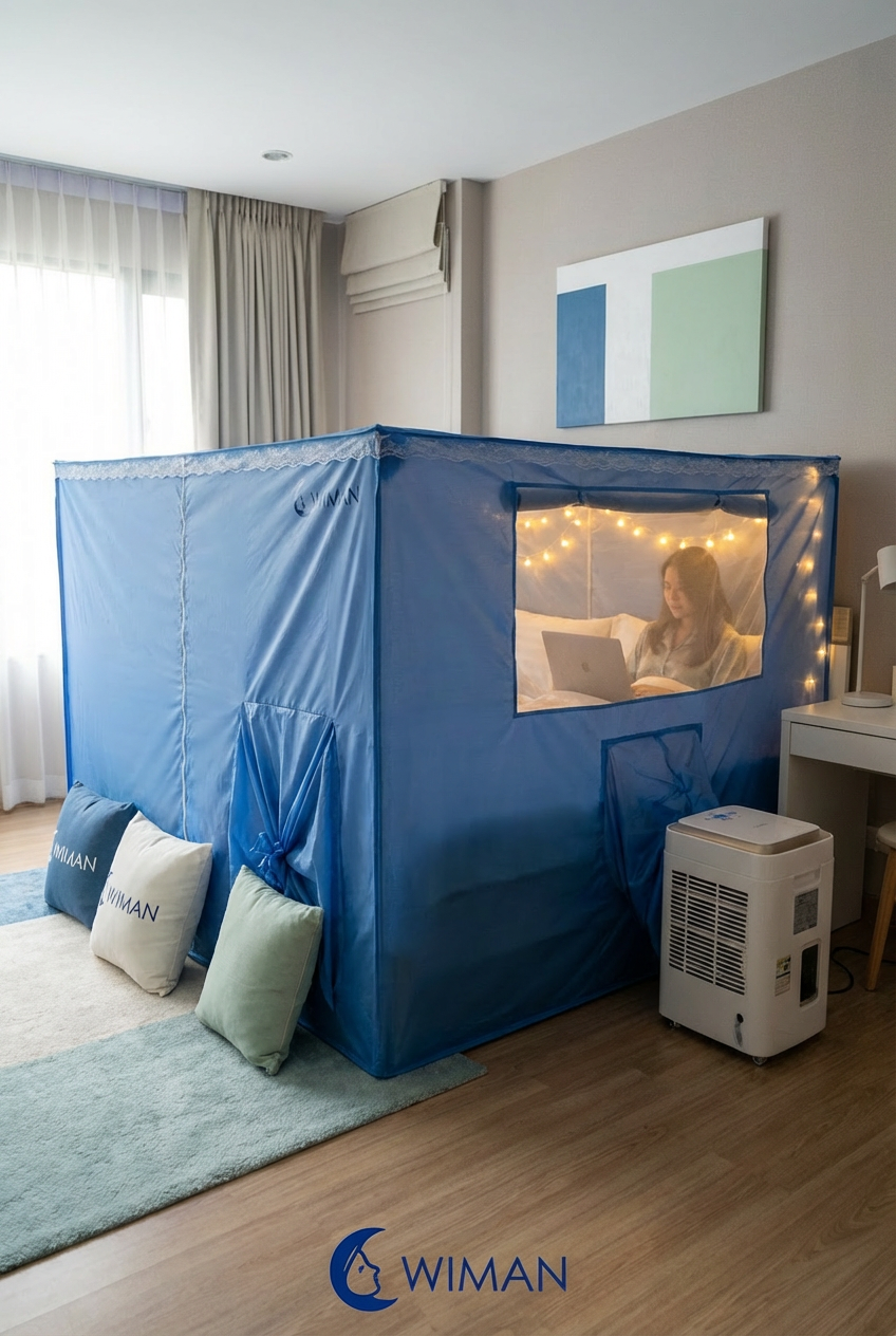 ทำงานที่บ้านยุคใหม่! สร้างโอเอซิสส่วนตัวด้วย ชุดแอร์มุ้ง WIMAN 9000 BTU