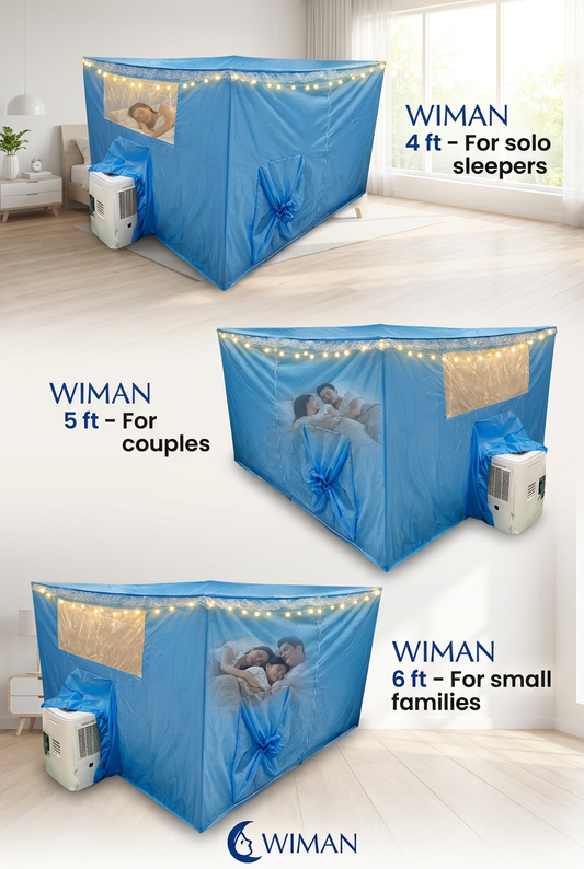 เลือกมุ้งแอร์ไซส์ไหนดี? รีวิวขนาด 4, 5, 6 ฟุต จาก WIMAN Air