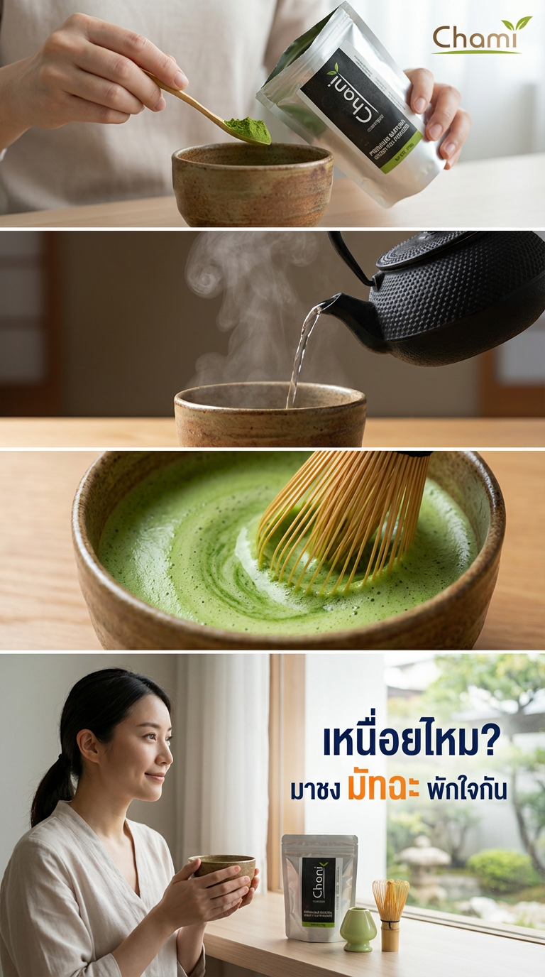 Chami Matcha: ปลดล็อกความสงบด้วยมัทฉะแท้ 100% สู่การชงที่สมบูรณ์แบบ