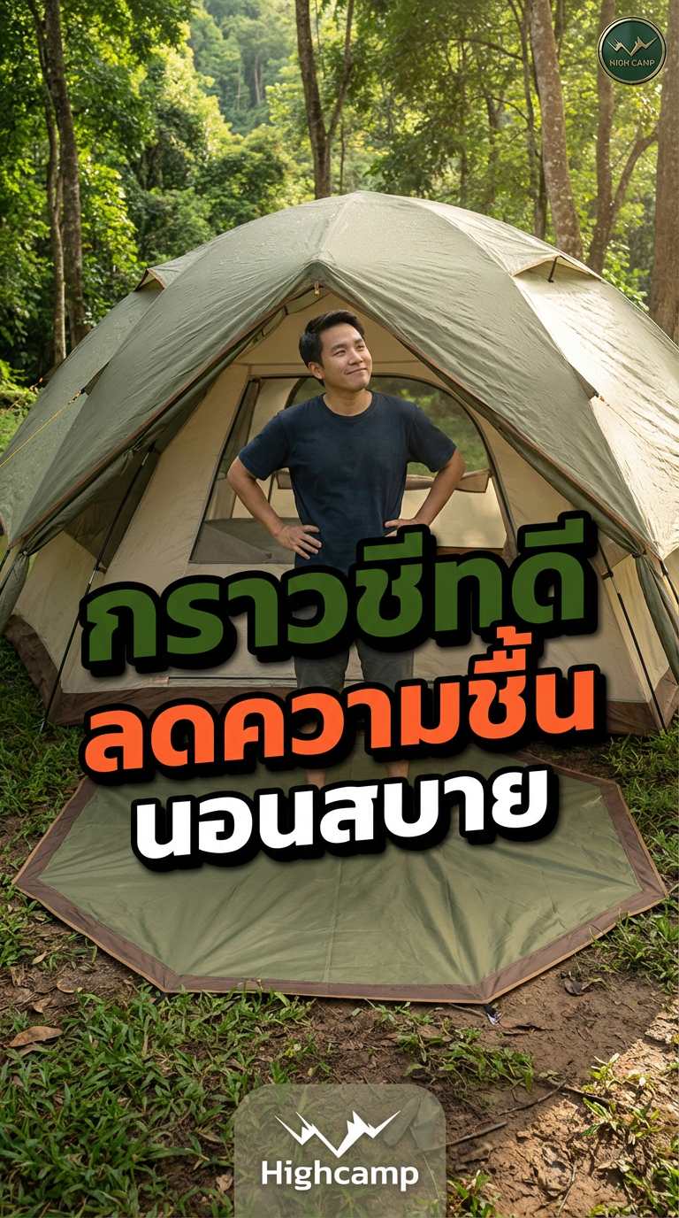 หมดปัญหาพื้นเต็นท์แฉะกับ WIMAN กราวชีทกันน้ำรุ่นแฟลกชิพ
