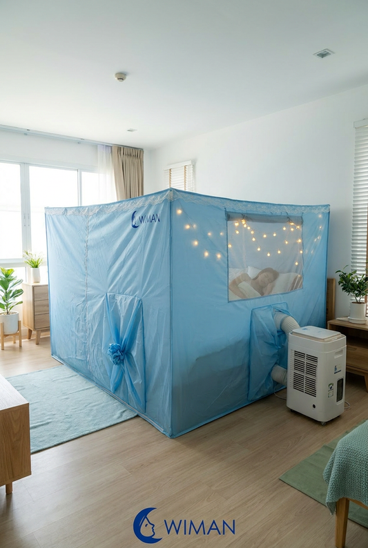 อยากมีห้องแอร์แต่ไม่อยากเจาะผนัง? ชุดมุ้งแอร์ WIMAN คือคำตอบ!