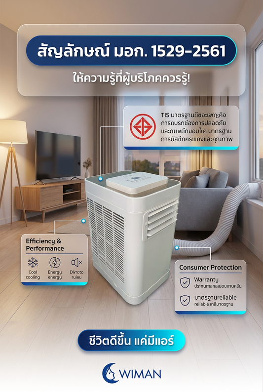 เช็กก่อนซื้อ! สัญลักษณ์ 'มอก.' บนแอร์เคลื่อนที่ สำคัญแค่ไหน?
