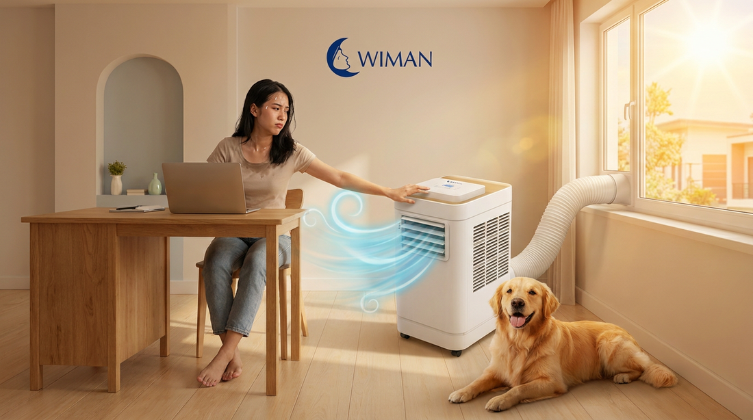 วันหยุดร้อนจนท้อ? WIMAN AIR 12000 BTU แอร์เคลื่อนที่ไม่ต้องติดตั้ง