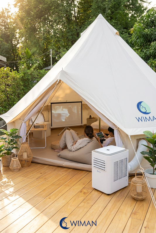 เบื่อบ้าน? สร้างสวรรค์ส่วนตัวสุดคูลด้วย "เต็นท์กระโจมติดแอร์" WIMAN Air