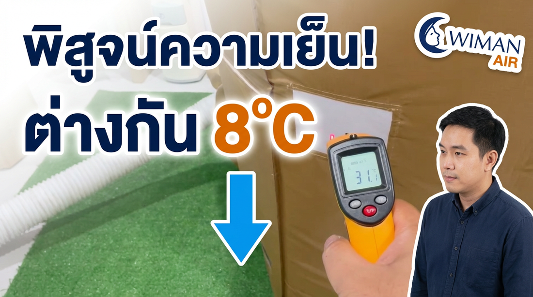 พิสูจน์แล้ว! แอร์เคลื่อนที่ WIMAN AIR 3000 BTU (PC9) เย็นจริง ต่างกัน 8°C พร้อมรีวิวและหลักการทำงาน
