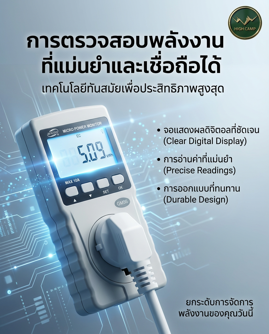 รู้จักเครื่องวัดพลังงานไฟฟ้า GM86 Benetech - ควบคุมค่าไฟง่ายๆ ได้ผลจริง | Highcamp