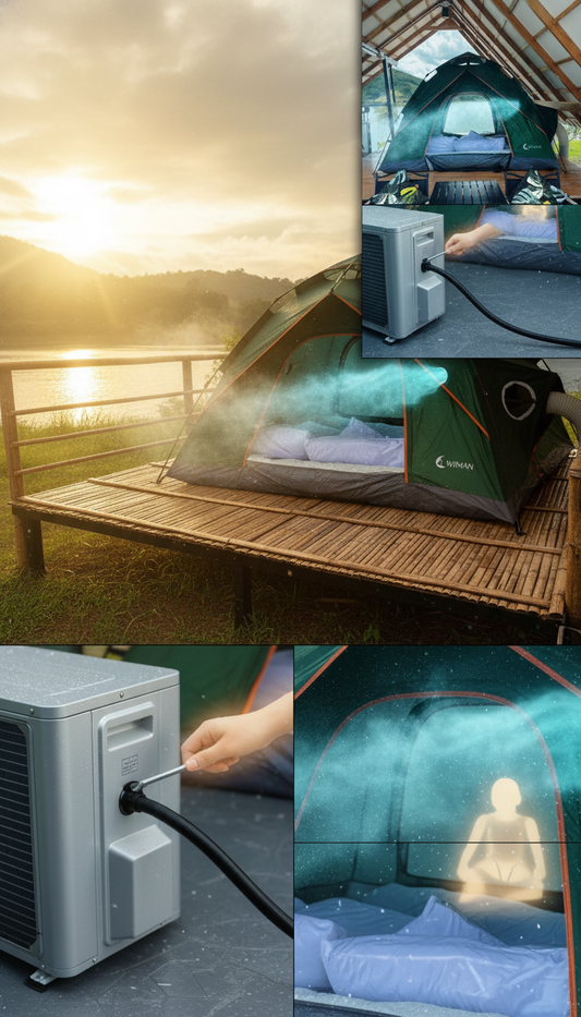สัมผัสความเย็นแห่งอิสระทุกที่ กับวิมานแอร์แอร์พกพาและเต็นท์แคมป์สุดหรู