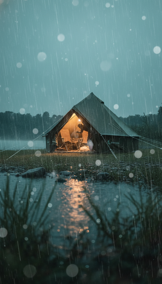 เต็นท์กระโจม WIMAN สีเขียว โอลีฟ ป้องกันฝนหนัก คืนสงบในธรรมชาติ