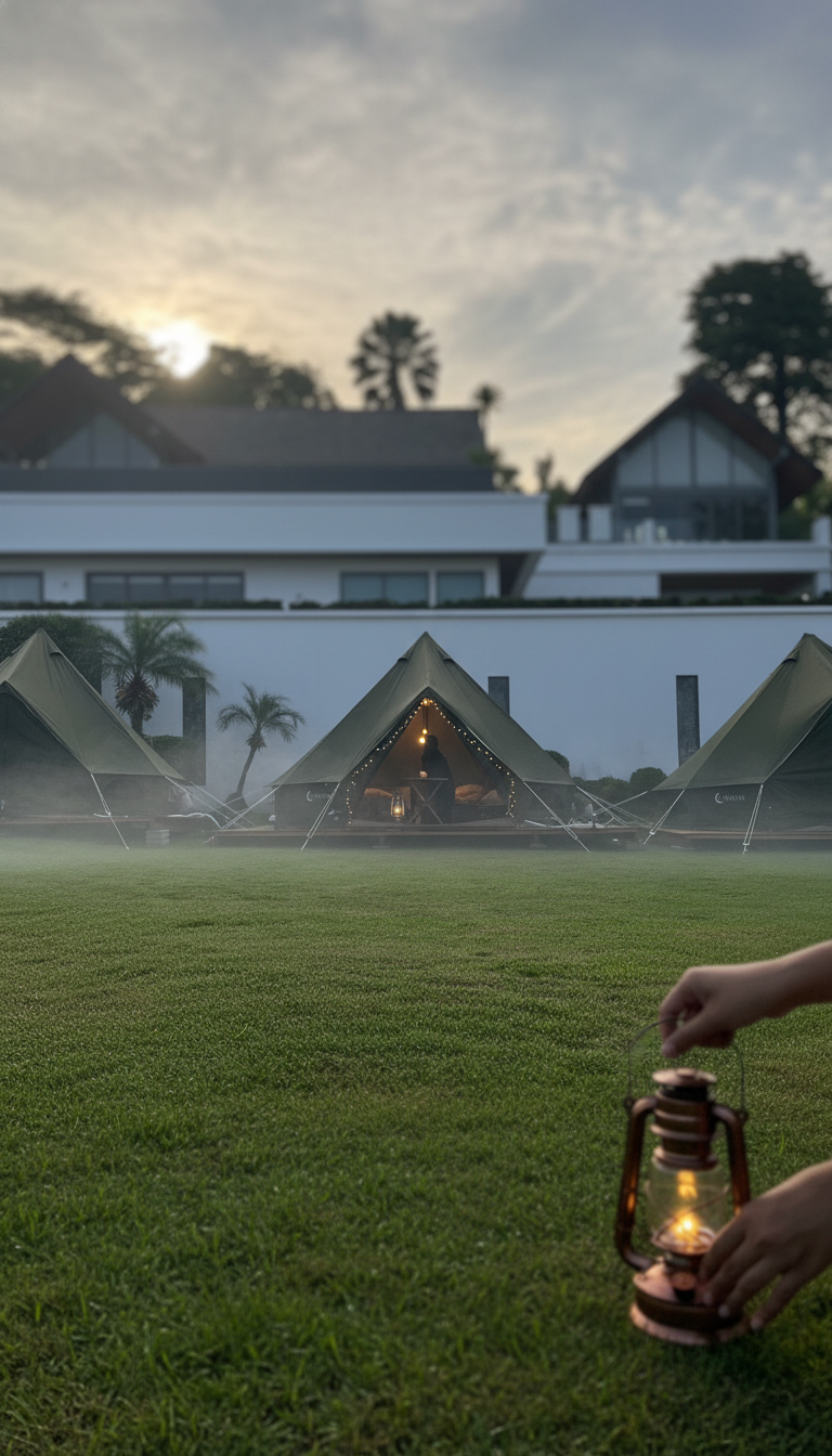 พักผ่อนแบบ Glamping กับเต็นท์กระโจมสีเขียว WIMAN บรรยากาศสงบหรูสบาย