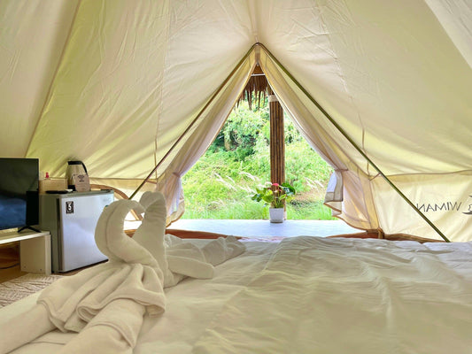 รวมรูปภาพ: เต็นท์กระโจมไร้เสากลาง WIMAN Air สัมผัสความพิเศษแบบ Glamping