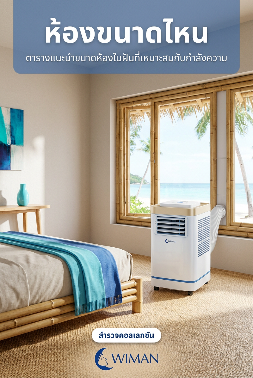 แอร์เคลื่อนที่ WIMAN AIR 12000 BTU: สร้างห้องเย็นฉ่ำ ไม่ต้องเจาะผนัง!
