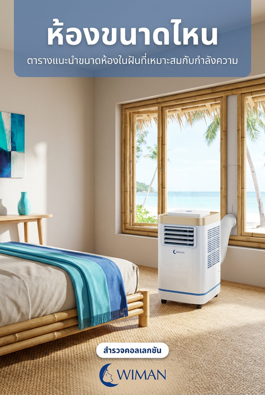 แอร์เคลื่อนที่ WIMAN AIR 12000 BTU: สร้างห้องเย็นฉ่ำ ไม่ต้องเจาะผนัง!