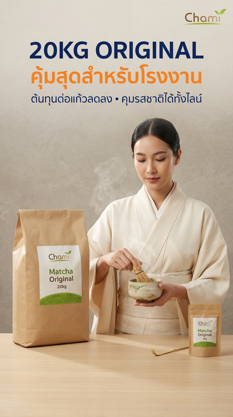 Chami Matcha 602 vs Original: มัทฉะพรีเมียมต่างกันอย่างไร? พร้อมเคล็ดลับชงให้นุ่มละมุน