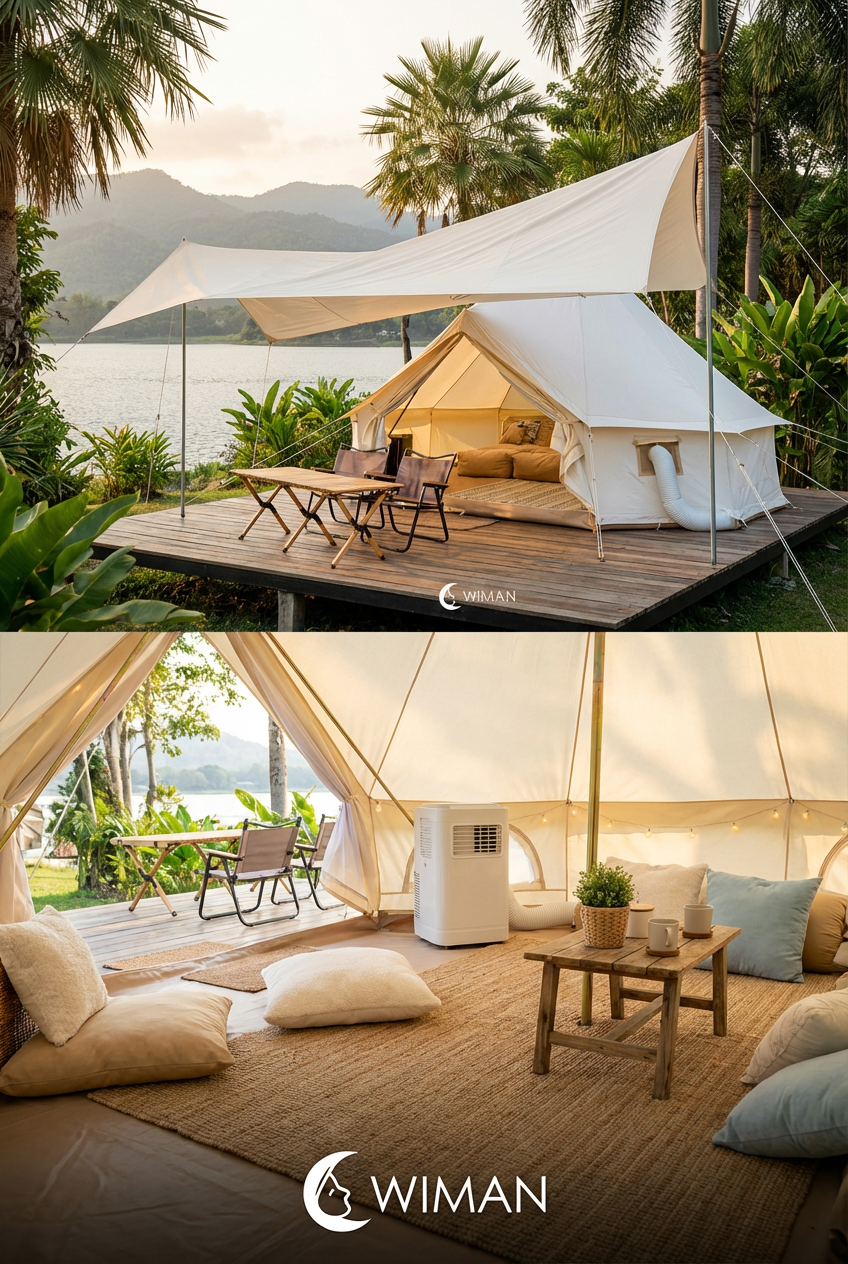 อัปเกรดรีสอร์ท: เผยความลับที่ Glamping ชั้นนำเลือกใช้เต็นท์กระโจม WIMAN Air