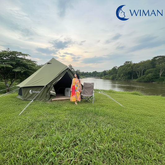 เต็นท์กระโจม Wimanair สีเขียวธรรมชาติ 3M ไร้เสากลาง 🏕️ สัมผัส Glamping เหนือระดับ