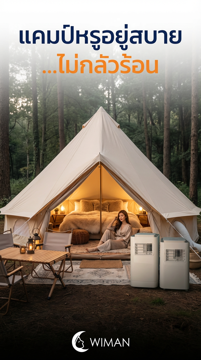 จบปัญหาแคมป์ปิ้งร้อน! ด้วย WIMAN Bell Tent เต็นท์กระโจมติดแอร์สุดพรีเมียม