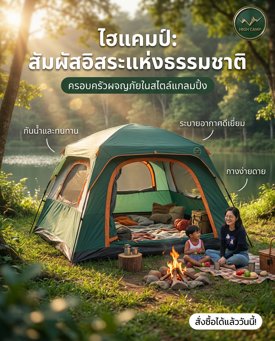 เต็นท์ WIMAN Green Oasis Edition สวรรค์กลางแคมป์ปิ้งที่คุณต้องมี!