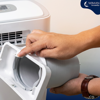 ตัวต่อท่อลมเย็น Wiman Air อะไหล่แท้ สำหรับแอร์เคลื่อนที่ 3000-12000 BTU