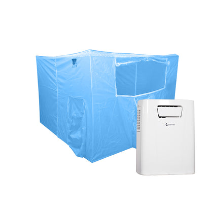Wiman- Blue Tent and 3000BTU air conditioner