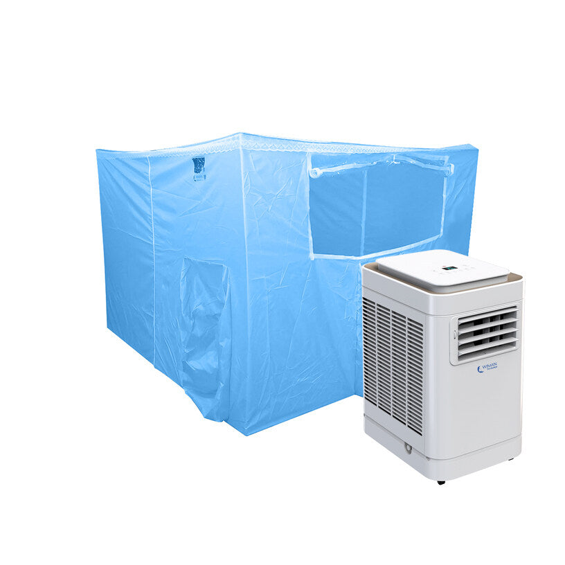 Wiman- Blue Tent and 9000BTU air conditioner