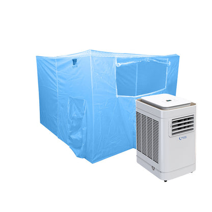 Wiman- Blue Tent and 9000BTU air conditioner