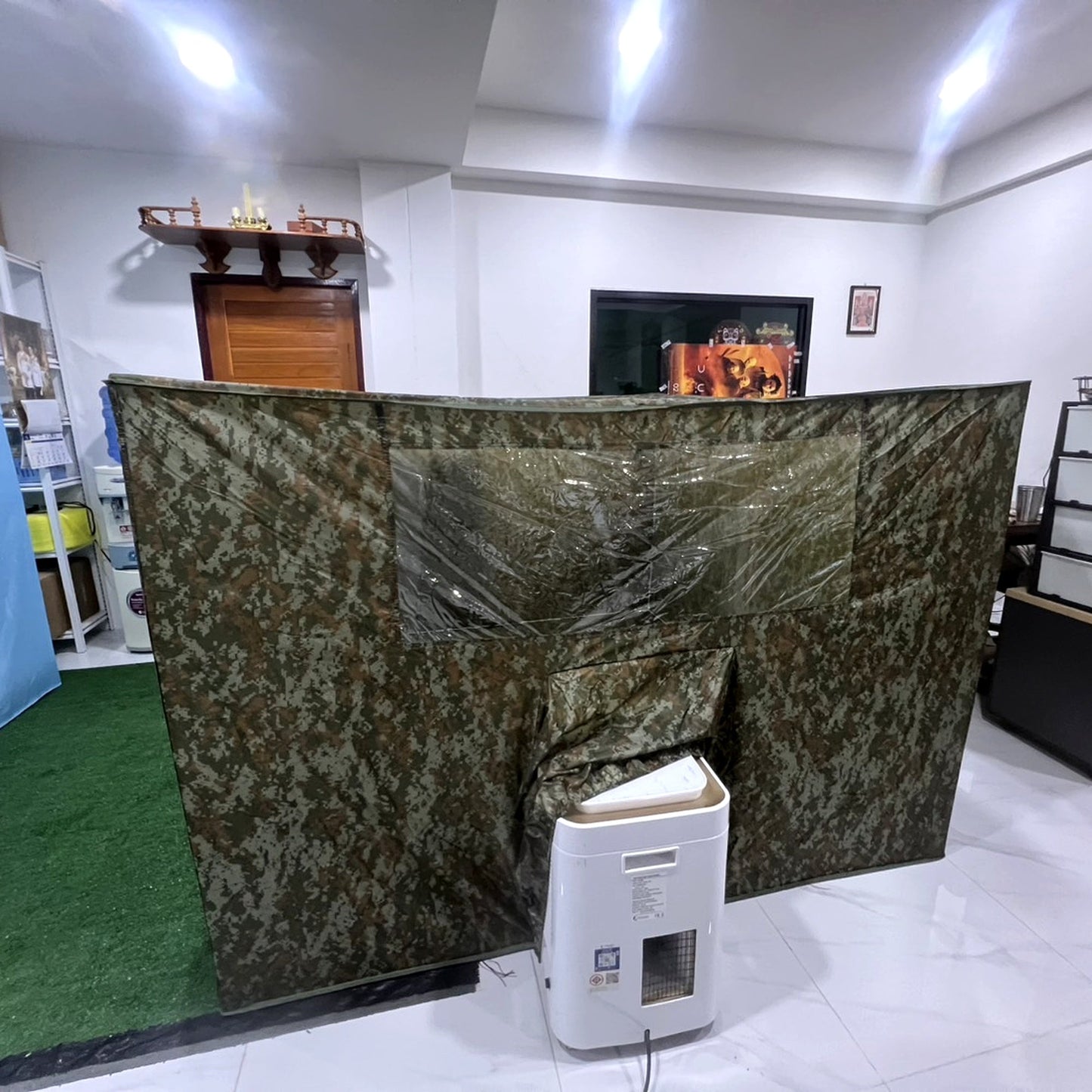 ชุดแอร์และมุ้งแอร์ลายพราง 9000 BTU เย็นสบายทุกพื้นที่ 4/5/6 ฟุต