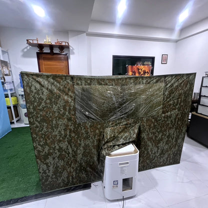 ชุดแอร์และมุ้งแอร์ลายพราง 9000 BTU เย็นสบายทุกพื้นที่ 4/5/6 ฟุต