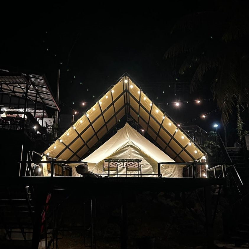 tent canopy, ບໍ່ມີເສົາກາງ, tent ຮູບຊົງກະດິ່ງ, Bell Tent Canvas Wiman