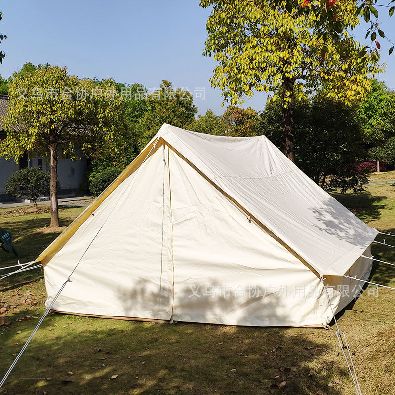 Bungalow Tent ผ้าเเคนวาส กันน้ำอย่างดี ทําเต็นท์รีสอร์ท กางถาวร กันน้ำ กันลม กันฝน กันไฟ กันหิมะ