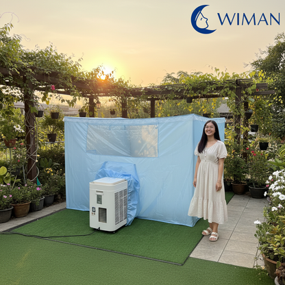 มุ้งแอร์สีฟ้า 4/5/6 ฟุต กักเก็บความเย็นดี ระบายอากาศดี กันยุงแน่น เหมาะห้องนอน/สนาม คุณภาพสูง ราคาพิเศษ - วิมานแอร์ Wiman Air [สำเนาของ 9000wimanwith blue tent2]