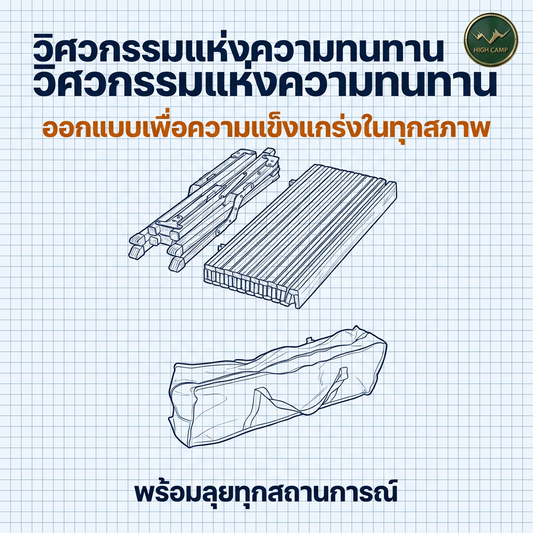 โต๊ะแคมปิ้งอลูมิเนียม แข็งแรง พับเก็บง่าย รับน้ำหนักได้ 100 กก มาตรฐาน ทนทาน - วิมานแอร์ Wiman Air [Highcamp_วิศวกรรมแห่งความทนทานออกแบบเพื่อความแข็งแกร่งในทุกสภาพ_26]