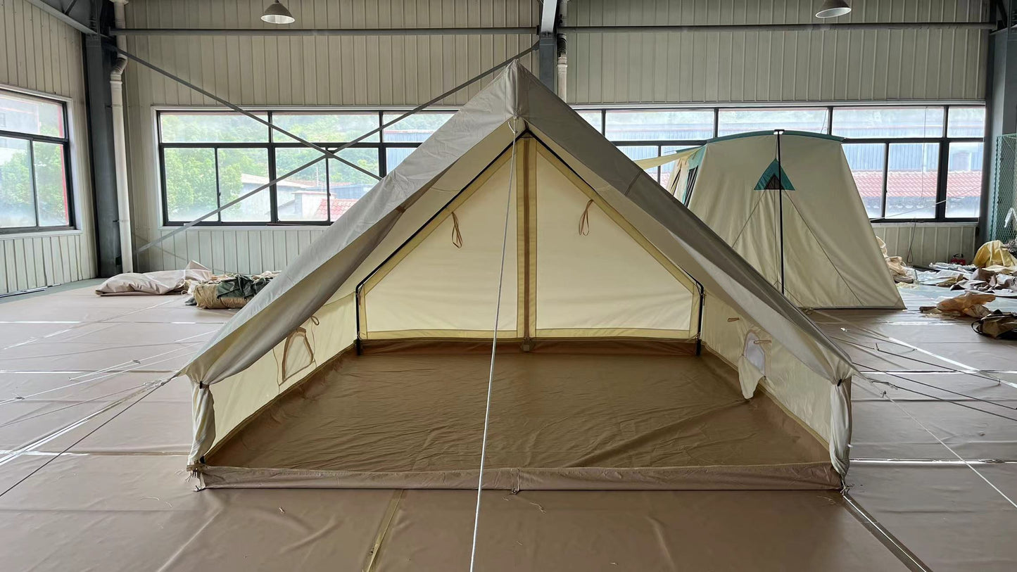 Bungalow Tent ผ้าเเคนวาส กันน้ำอย่างดี ทําเต็นท์รีสอร์ท กางถาวร กันน้ำ กันลม กันฝน กันไฟ กันหิมะ