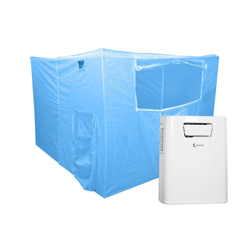 Wiman- Blue Tent and 3000BTU air conditioner
