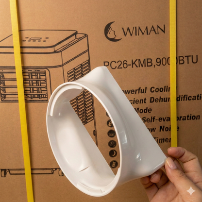 ตัวต่อท่อลมร้อนเชื่อมกับแอร์เคลื่อนที่ 3000 และ 9000 BTU 12000btu สำหรับเชื่อมต่อท่อลมเข้ากับตัวเครื่อง จัดส่งฟรี ราคาพิเศษ - wiman [ข้อต่อด้านหลัง3]