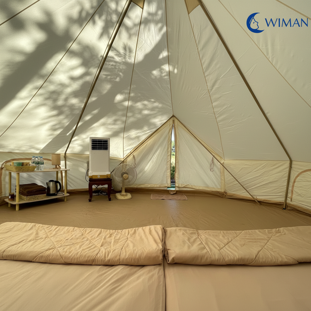 WIMAN Bell Tent + Portable AC | เต็นท์กระโจมพร้อมแอร์ กันน้ำ เย็น โล่ง โปร่งสบาย จัดส่งฟรี มาตรฐาน - วิมานแอร์ Wiman Air [wiman_image_20251119_232117_0]