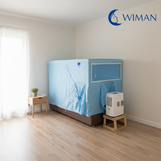 ชุดแอร์ 3000 บีทียู + มุ้งแอร์สีฟ้า 4/5/6 ฟุต กางง่าย ลมเย็นทั่วถึง เย็นสบาย มาตรฐาน ทนทาน - วิมานแอร์ Wiman Air [wiman_image_20251122_011609_0]