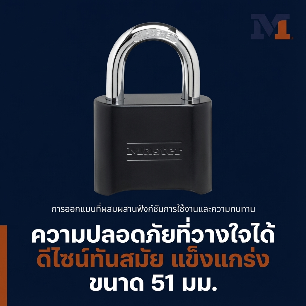 MASTER LOCK รุ่น 178DBLK แท้ หมดแล้วหมดเลย กุญแจรหัส 4 หลัก เหล็กกล้า จัดส่งฟรี ราคาพิเศษ - Master Lock [Highcamp_ความปลอดภัยเหนือระดับปกป้องทุกสิ่งที่คุณห่วงใยด้วยMasterLock_25]