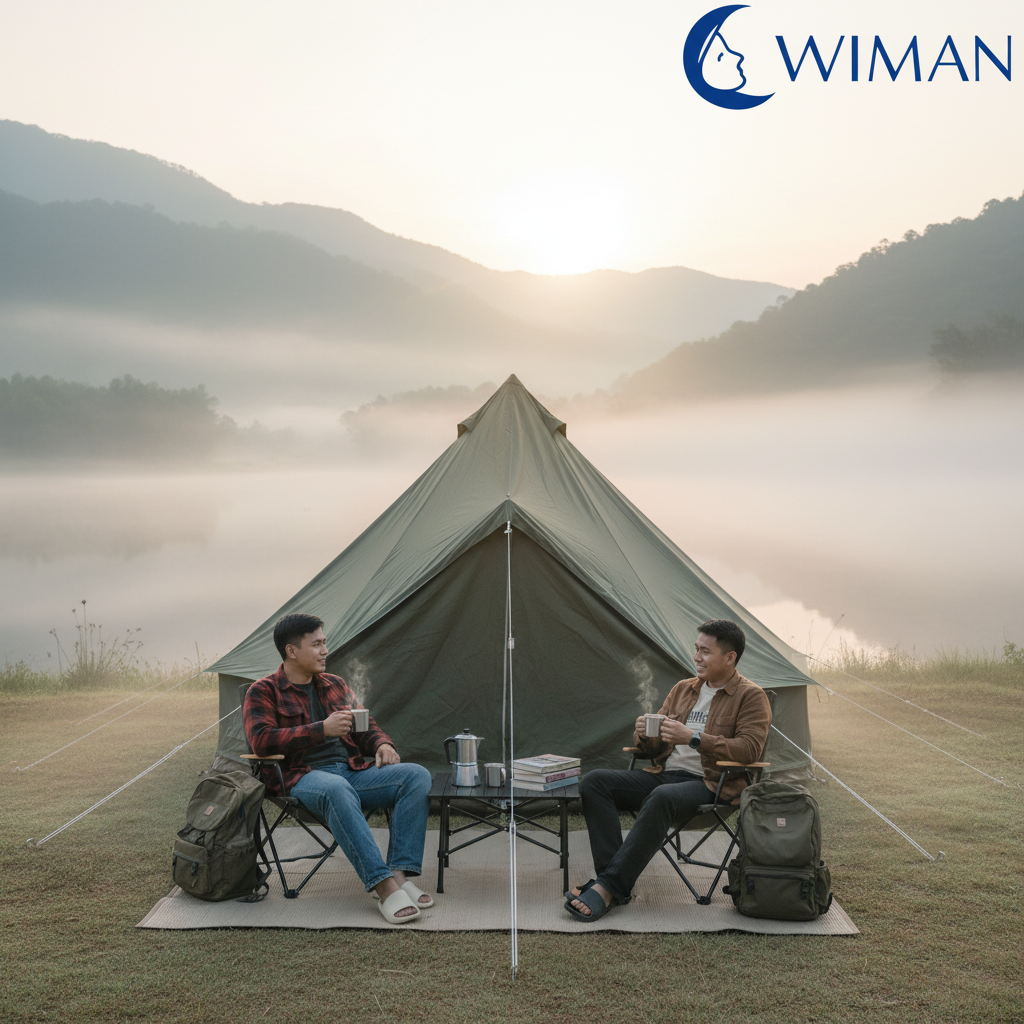 เต็นท์กระโจมสีเขียวธรรมชาติ ไม่มีเสากลาง พื้นที่โล่ง กว้างขวาง ตั้งเตียง/เฟอร์นิเจอร์ได้ ทนทาน มาตรฐาน - วิมานแอร์ Wiman Air [wiman_image_20251120_014613_0]