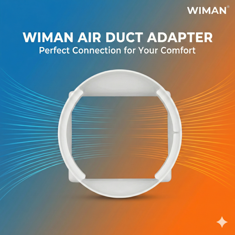 ตัวต่อท่อลมร้อนเชื่อมกับแอร์เคลื่อนที่ 3000 และ 9000 BTU 12000btu สำหรับเชื่อมต่อท่อลมเข้ากับตัวเครื่อง ทนทาน จัดส่งฟรี - wiman [ปกข้อต่อหลัง1]