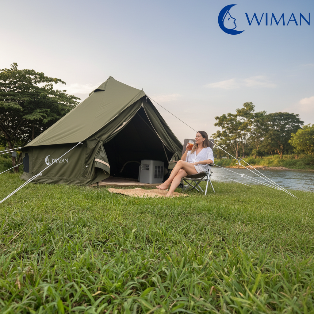 WIMAN Bell Tent + Portable AC | เต็นท์กระโจมพร้อมแอร์ กันน้ำ เย็น โล่ง โปร่งสบาย ราคาพิเศษ มาตรฐาน - วิมานแอร์ Wiman Air [wiman_image_20251119_170711_0]